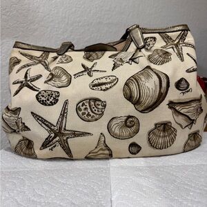 Coach Cream and Brown Seashell Tote